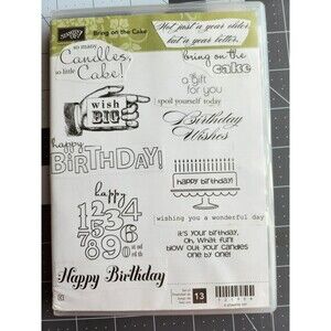 INVENTORY REDUCTION SALE. Bring On The Cake Sentiments - Stampin Up - B35